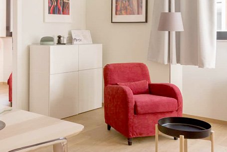 Overview modern apartment